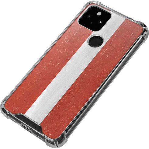 Latvia Flag Distressed Google Pixel 5 Clear Case